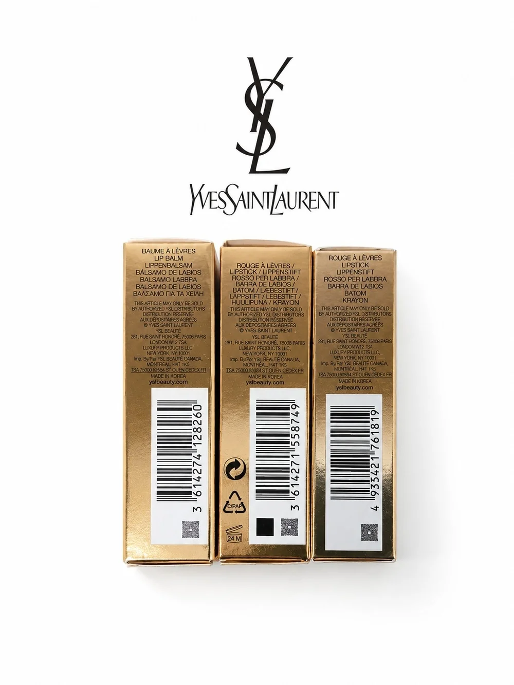 Yves Saint Laurent three ysl